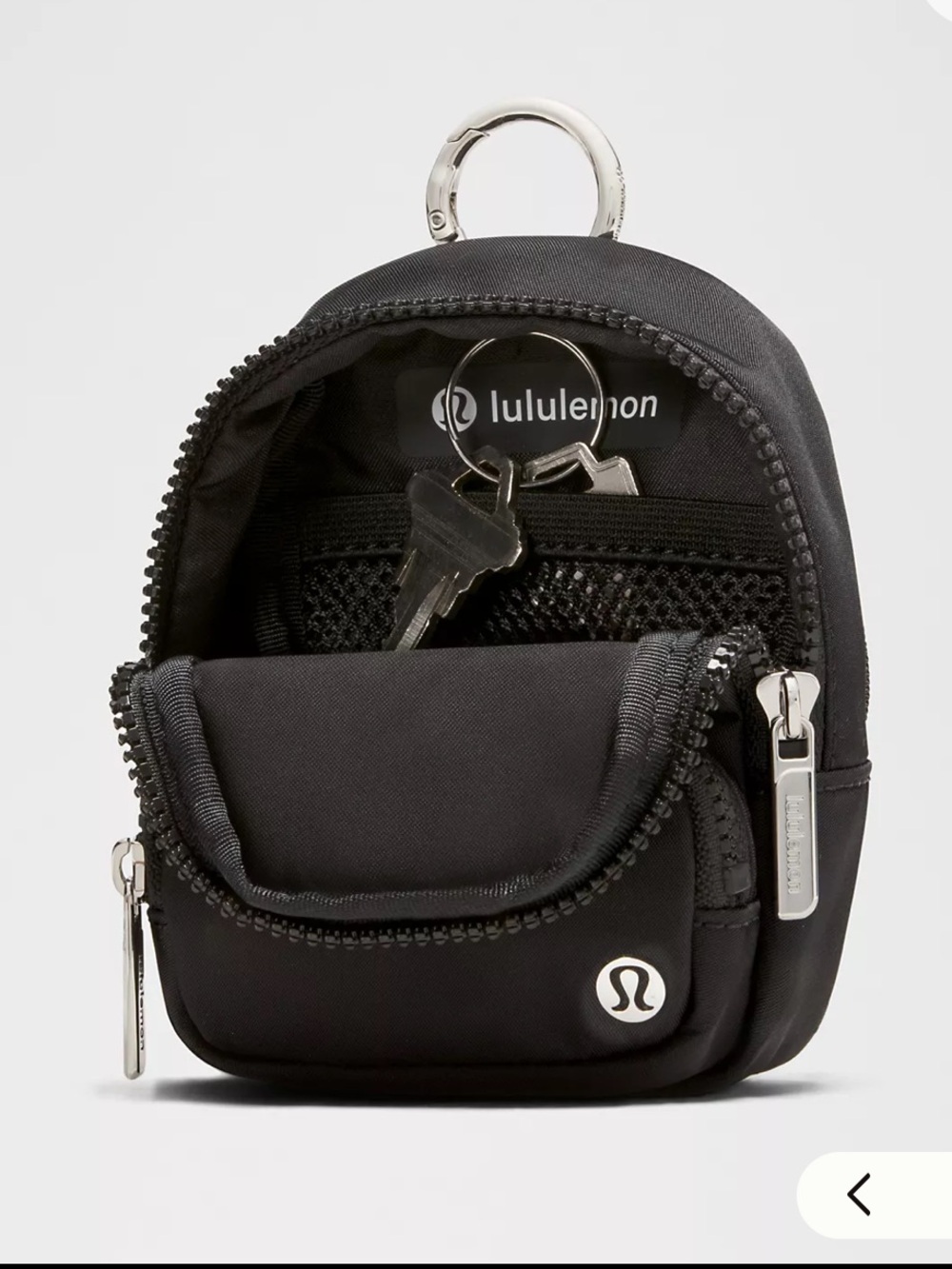 Lululemon Black Everywhere Backpack Nano Keychain - Picture 3 of 7